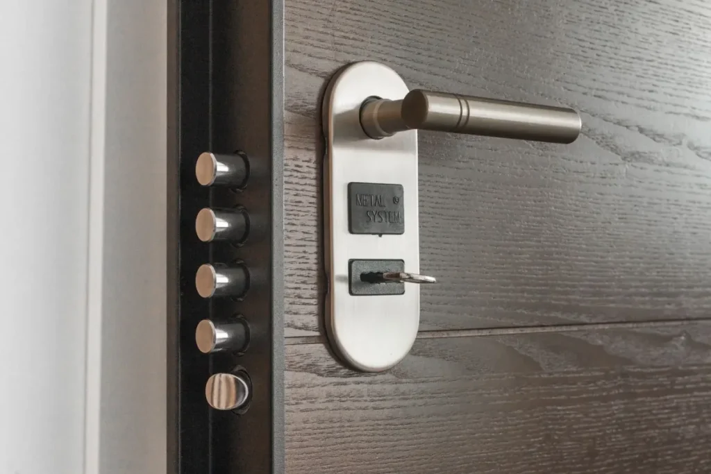 Multipoint lock and lever handle on a door – checking anti-snap lock cylinder fit and the security handle in Farnborough, Locksmith Farnborough