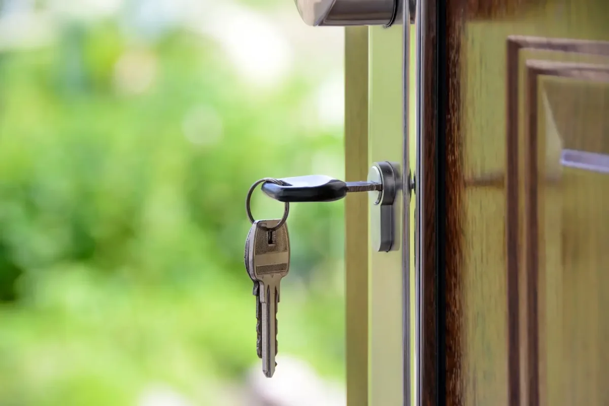 Key left in the lock of an open door – call a commercial locksmith Farnborough service from Locksmith Farnborough