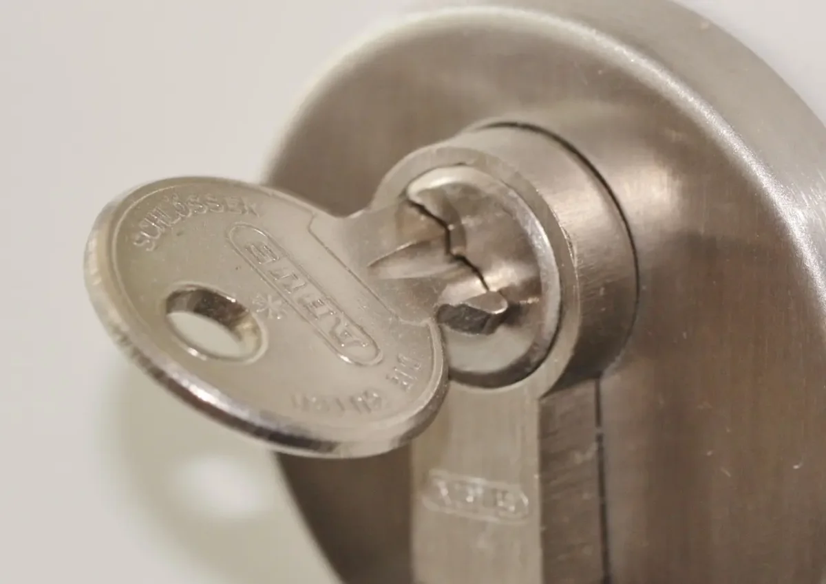 Key inserted in a door lock cylinder – request broken key removal Farnborough from Locksmith Farnborough